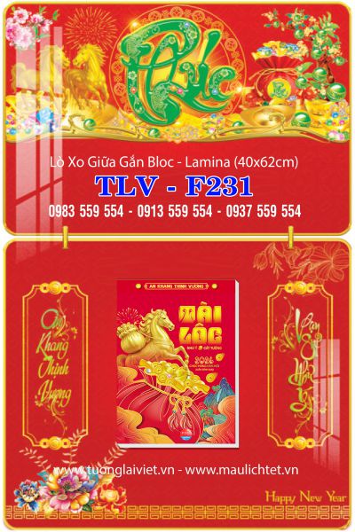 Bìa Lịch gập laminate Chữ Phúc