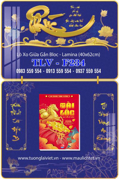 Bìa Lịch gập laminate Tết An Khang