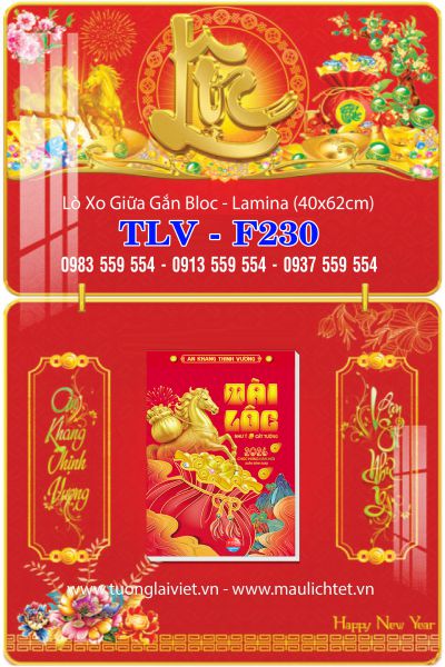 Bìa Lịch gập laminate Xuân Phát Lộc