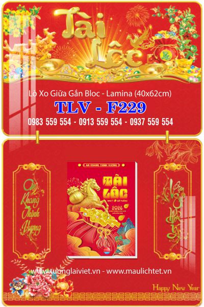 Bìa Lịch gập laminate Xuân Phát Tài