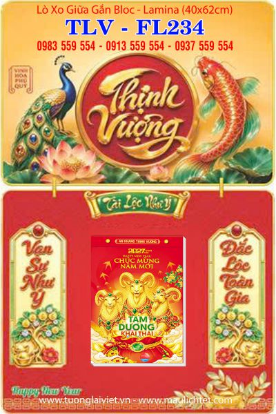Bìa Lịch gập laminate Xuân Thịnh Vượng
